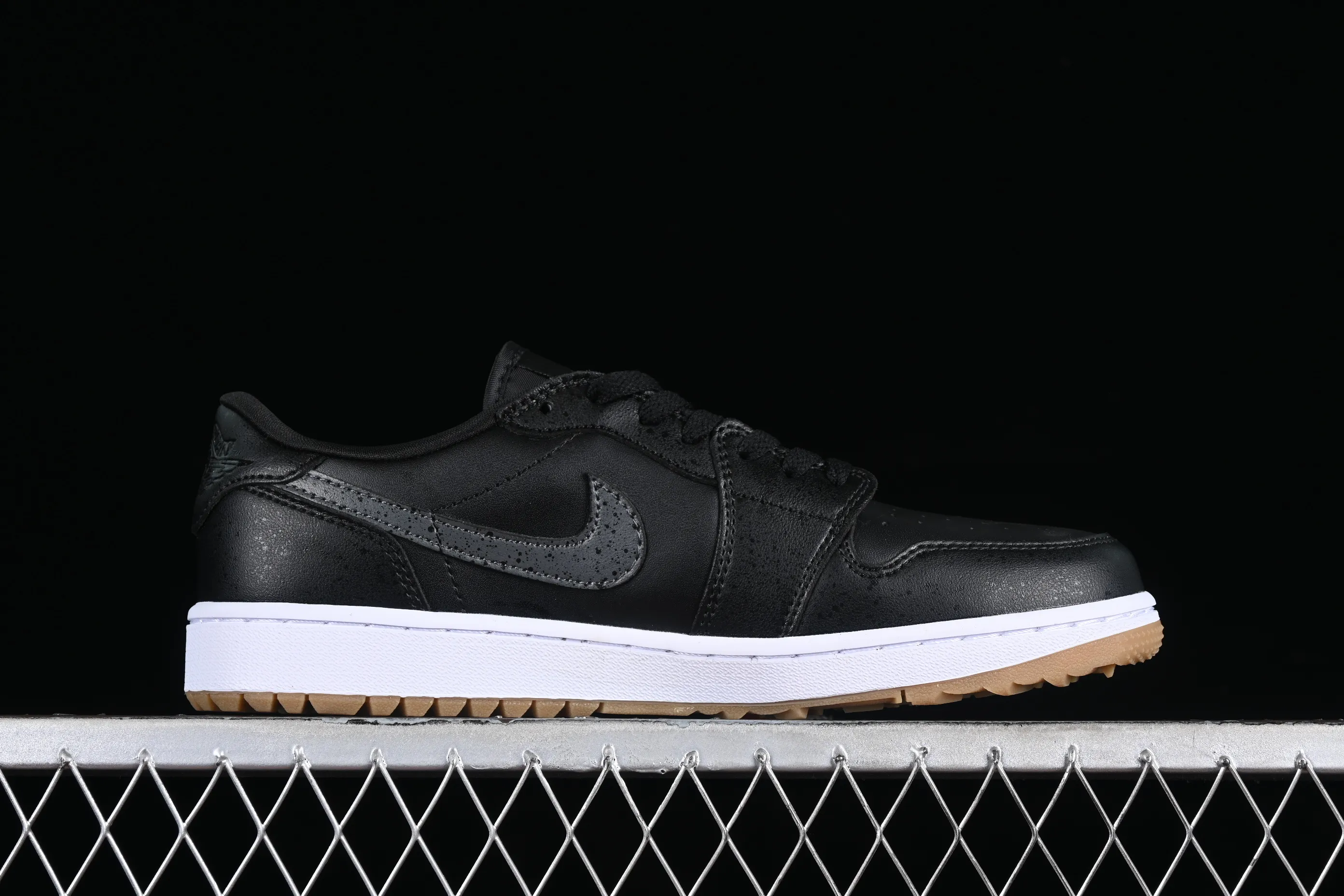 All categories Air Jordan Jordan series basketball shoes Air Jordan 1 Low Z version Air Jordan 1 Low Golf "Black Snake Pattern" AJ1 Joe 1 new golf version raw rubber black DD9315-005